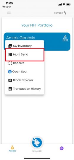 STEPS to Send Multiple NFTs from iOWN wallet -003